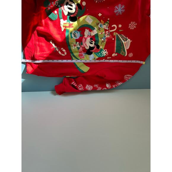 Disney Parks 2024 Mickey Mouse and Friends Christmas hoodie size M red - Picture 10 of 10